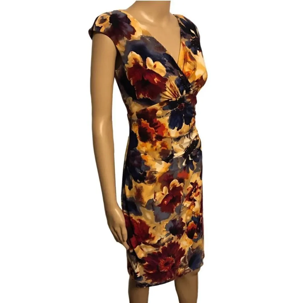 Lauren Ralph Lauren Sleeveless Multi-Color Floral Dress Size 14-NWOT